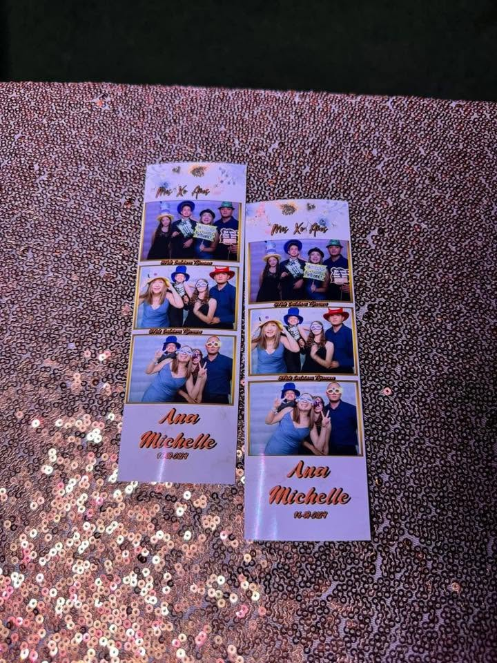Tiras de fotos impresas del evento de Ana Michelle